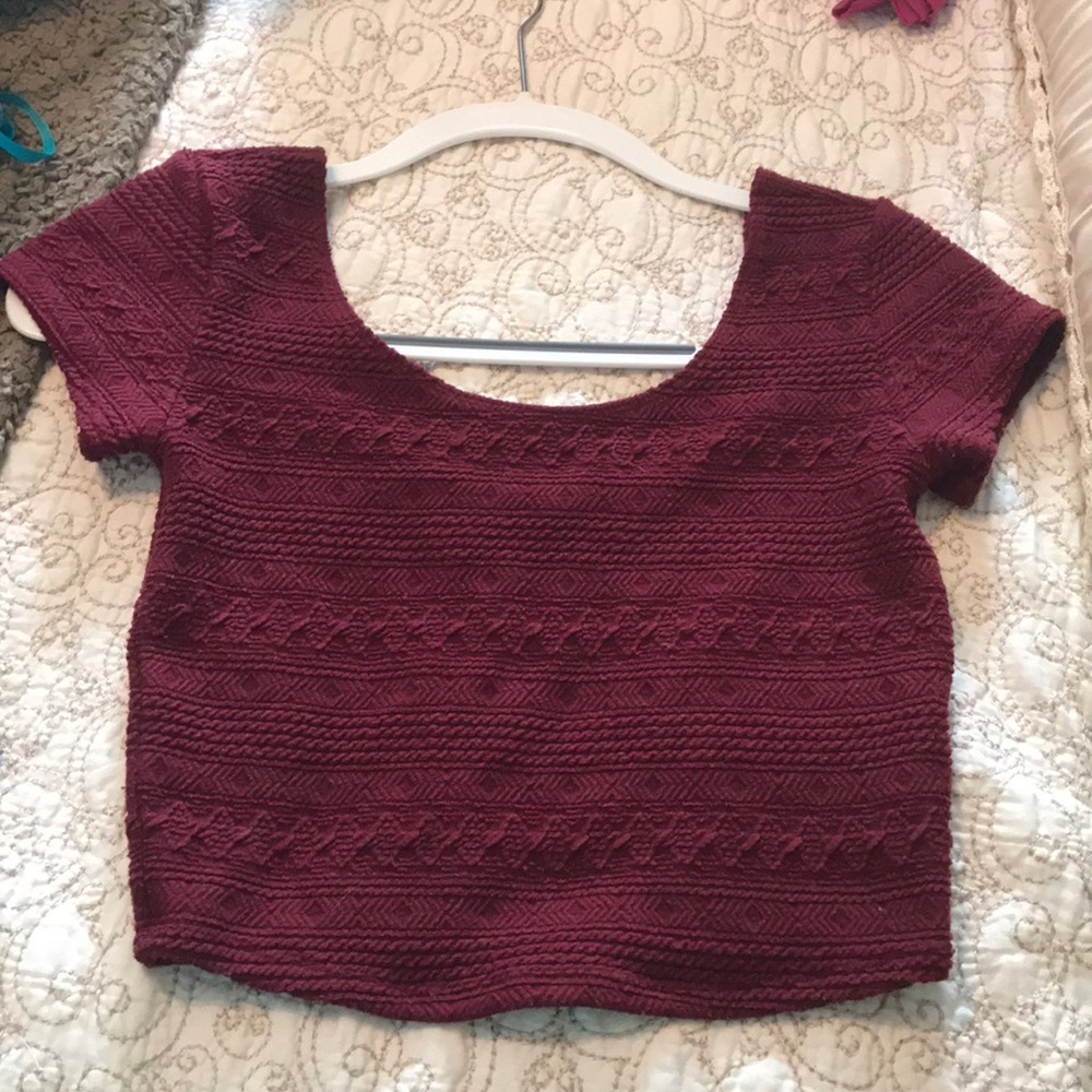 Maroon crop top